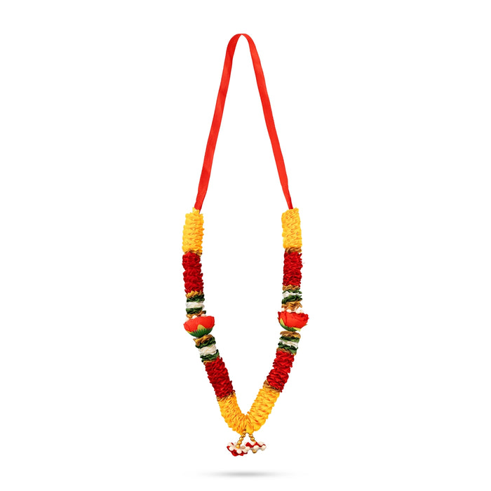 Artificial Garland - 13 Inches | Satin Mala / Cloth Garland / Fancy Mala for Photo Frame & Decor