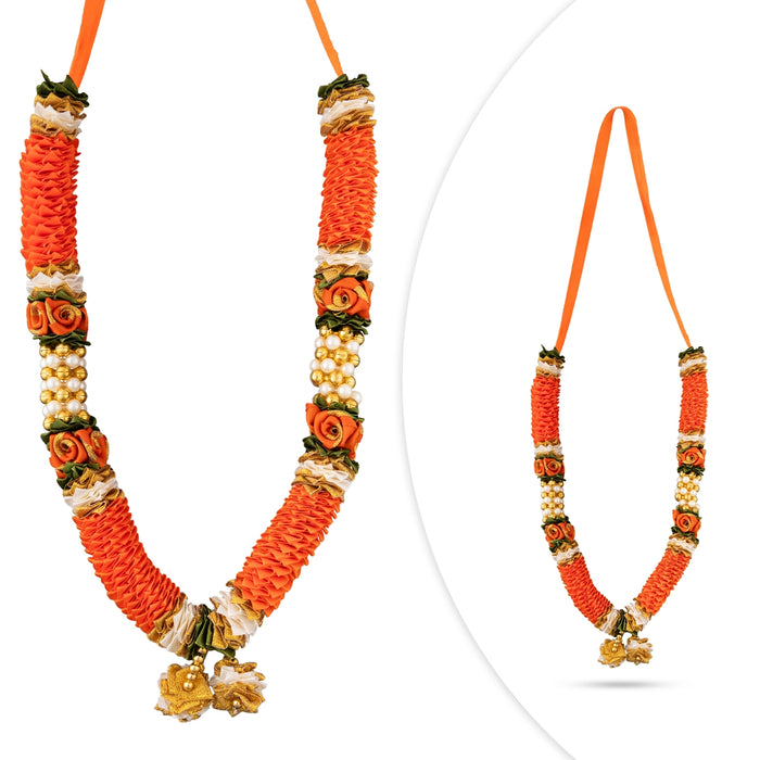 Satin Mala - 12 Inches | Mala / Flower Mala / Artificial Flower Mala for Photo Frame