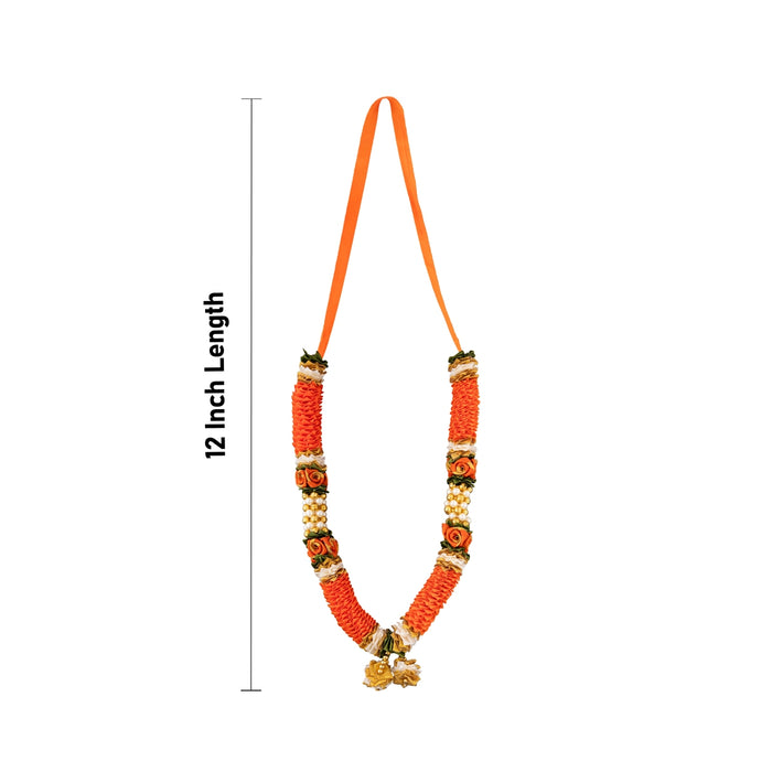 Satin Mala - 12 Inches | Mala / Flower Mala / Artificial Flower Mala for Photo Frame