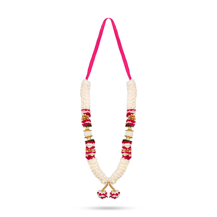 Satin Mala - 14 Inches | Mala / Flower Mala / Artificial Flower Mala for Photo Frame