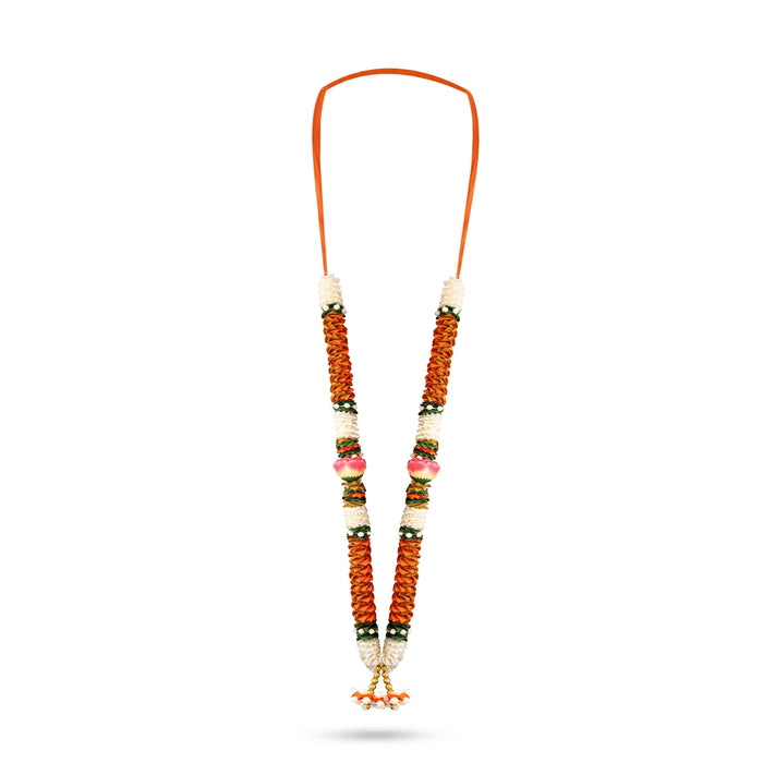 Artificial Garland - 18 Inches | Satin Mala / Cloth Garland / Fancy Mala for Photo Frame & Decor