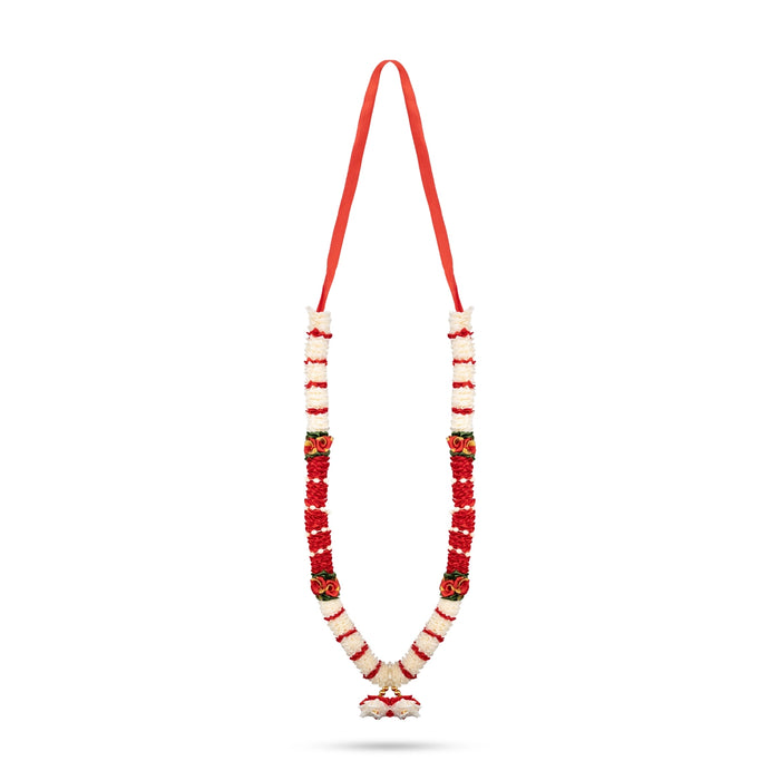 Satin Mala - 18 Inches | Mala / Flower Design Mala / Artificial Mala for Photo Frame