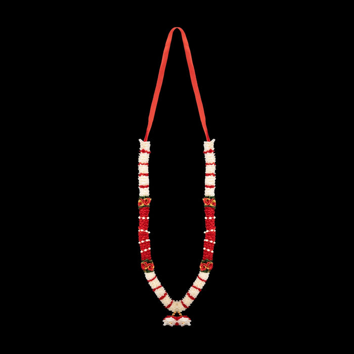Satin Mala - 18 Inches | Mala / Flower Design Mala / Artificial Mala for Photo Frame