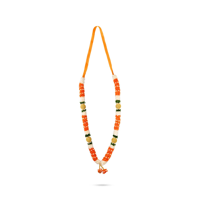 Artificial Garland - 20 Inches | Beads & Flower Design Mala / Artificial Flower Mala for Photo Frame
