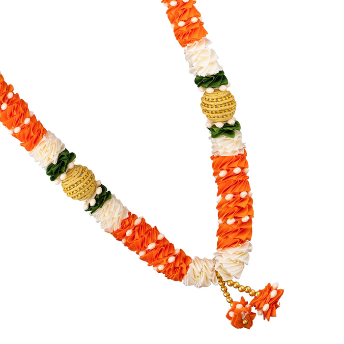 Artificial Garland - 20 Inches | Beads & Flower Design Mala / Artificial Flower Mala for Photo Frame
