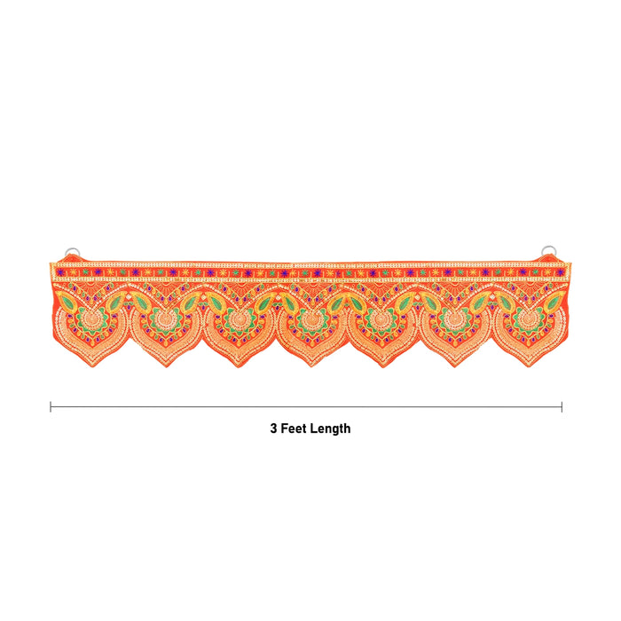 Door Toran - 3 Feet | Artificial Toran / Embroidery Thoran / Bandanwar for Home Decor