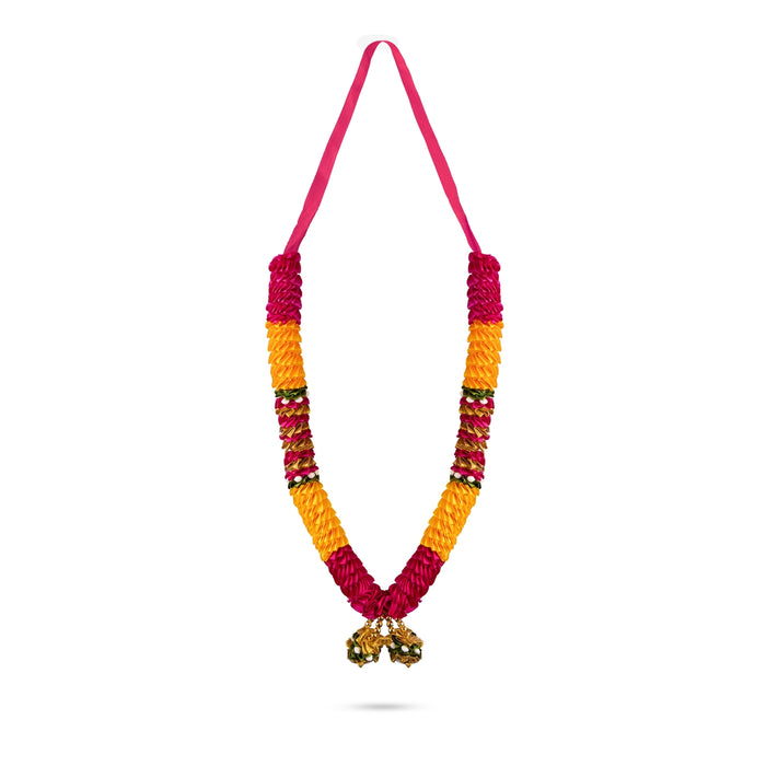 Satin Mala - 13 Inches | Mala / Flower Mala / Artificial Flower Mala for Photo Frame