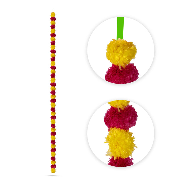 Side Toran Set - 5 Mtrs | 4 Pcs/ Side Thoran/ Artificial Toran for Door Decor - Toran