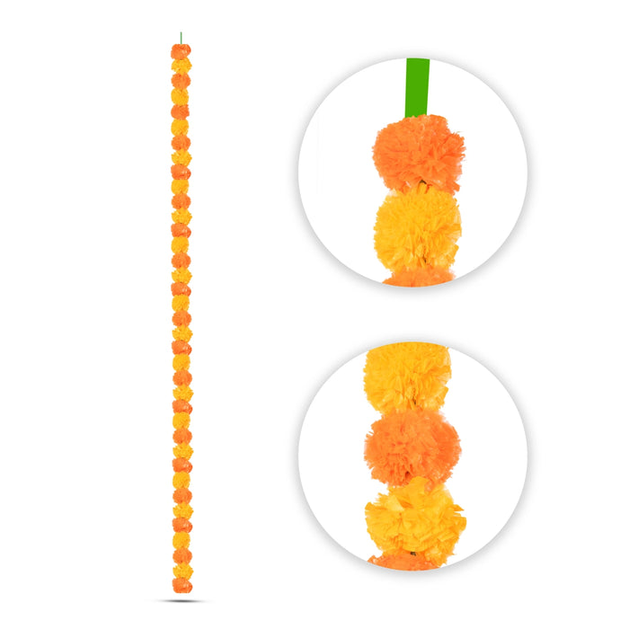 Side Toran Set - 5 Mtrs | 4 Pcs/ Side Thoran/ Artificial Toran for Door Decor - Toran