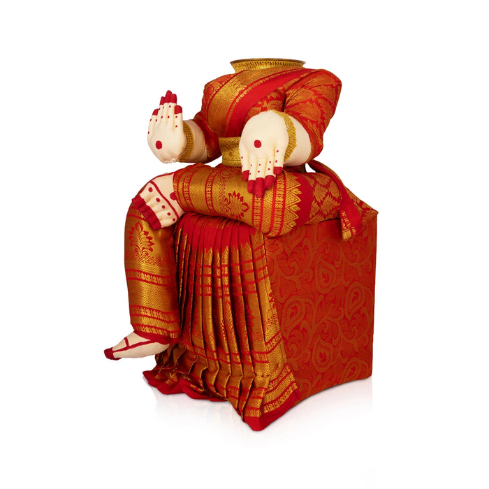 Amman Alangara Stand - 16 x 8 Inches | Varalakshmi Devi Stand/ Ammavari Stand/ Pooja Stand For Pooja Decor