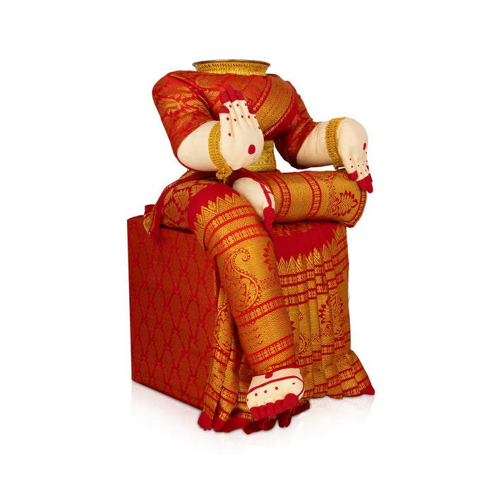 Amman Alangara Stand - 16 x 8 Inches | Varalakshmi Devi Stand/ Ammavari Stand/ Pooja Stand For Pooja Decor