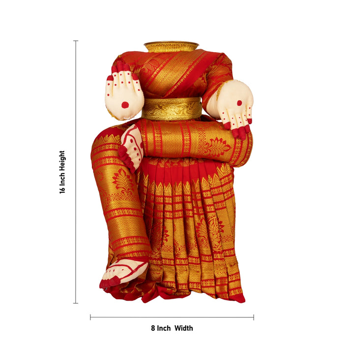 Amman Alangara Stand - 16 x 8 Inches | Varalakshmi Devi Stand/ Ammavari Stand/ Pooja Stand For Pooja Decor