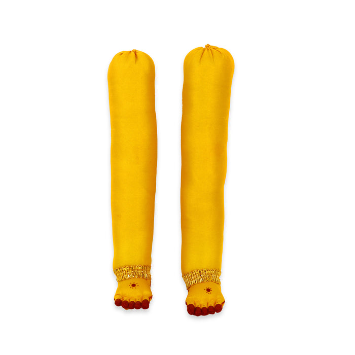 Lakshmi Hand and Leg Set  - 10  Inches |  Yellow Hastam Padham/ Cloth Varalakshmi Hand and Leg for Deity Decor