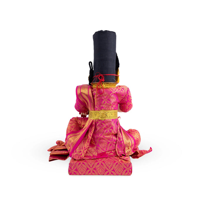 Ammavari Vigraham - 17 x 11 Inches | Ammavari Idol With Face/ Decorated Ammavari Stand for Varalakshmi Vratam - Neck & Body Accessories