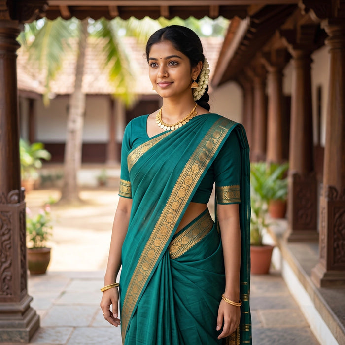 Saree - 9 Yards | Kalyani Cotton Saree/ Handloom Saree/ Jari Border Design Traditional Saree for Women/ Assorted