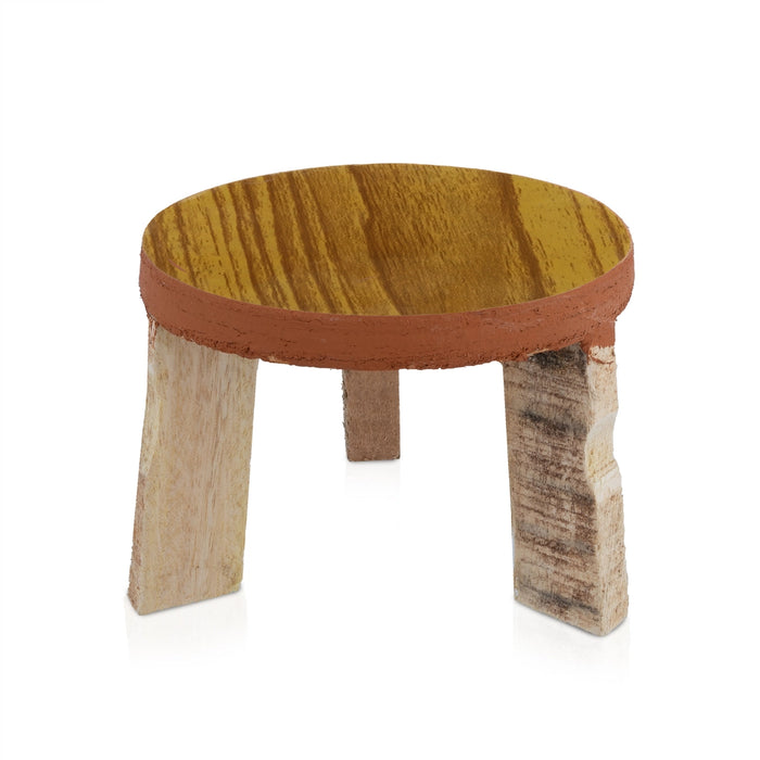 Mukkali Stool - 3.5 x 4 Inches | Wooden Pooja Chowki/ Bajot/ Patla for Home