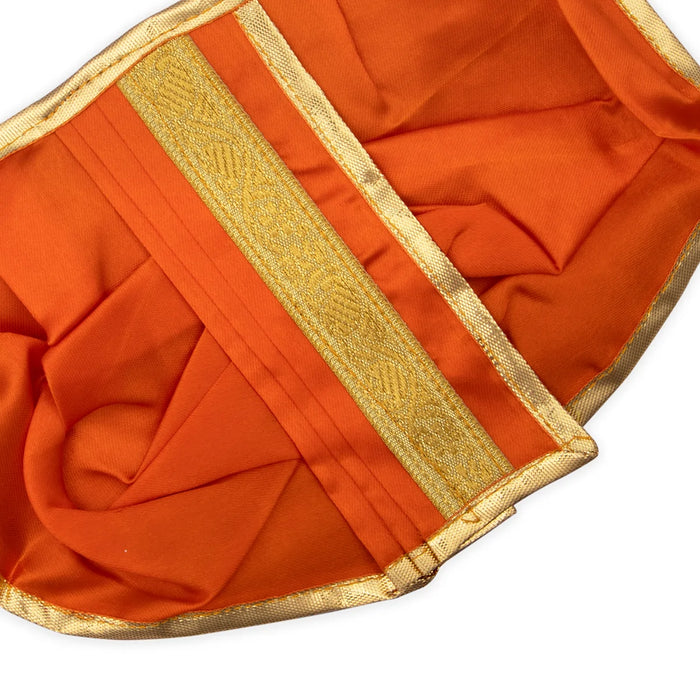 Panchakacham - 6 x 8 Inches | Dhoti/ Satin with Jari Border Panchagajam for Deity - Bhagwan Vastra