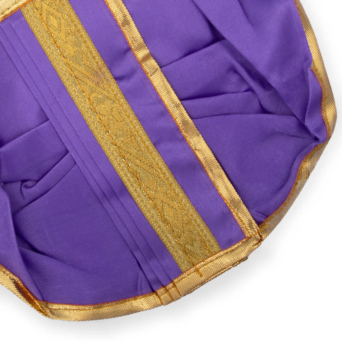 Panchakacham - 6 x 8 Inches | Dhoti/ Satin with Jari Border Panchagajam for Deity - Bhagwan Vastra