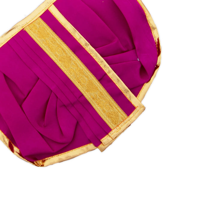 Panchakacham - 6 x 8 Inches | Dhoti/ Satin with Jari Border Panchagajam for Deity - Bhagwan Vastra