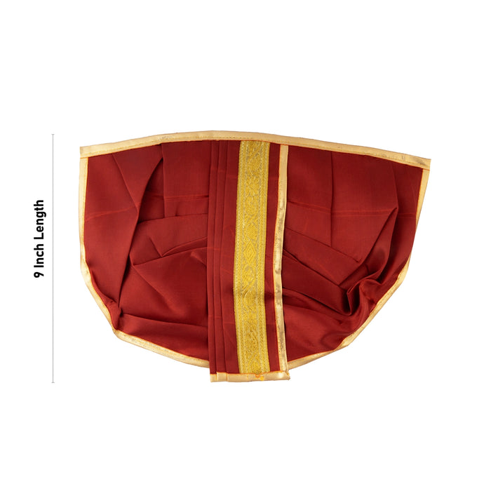 Panchakacham - 9 Inches| Jari Border Dhoti/ Panchakajam For Deity Decor - Bhagwan Vastra
