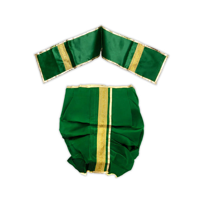 Panchakacham - 16 Inches | Satin Dhoti / Jari Border Panchakajam for Deity/ Assorted