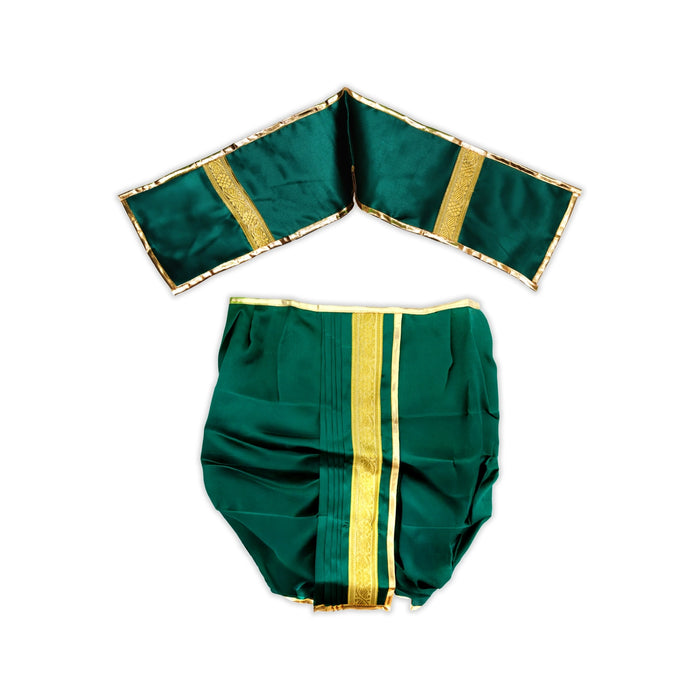 Panchakacham - 16 Inches | Satin Dhoti / Jari Border Panchakajam for Deity/ Assorted