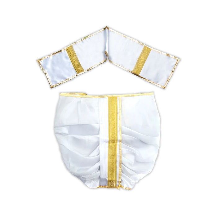 Panchakacham - 16 Inches | Satin Dhoti / Jari Border Panchakajam for Deity/ Assorted