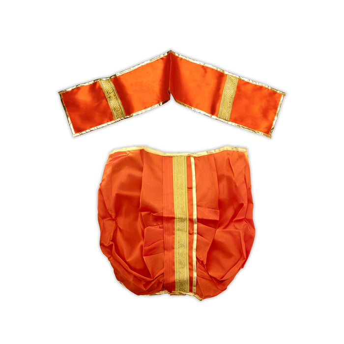 Panchakacham - 16 Inches | Satin Dhoti / Jari Border Panchakajam for Deity/ Assorted
