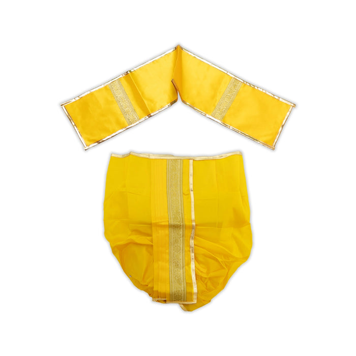Panchakacham - 16 Inches | Satin Dhoti / Jari Border Panchakajam for Deity/ Assorted