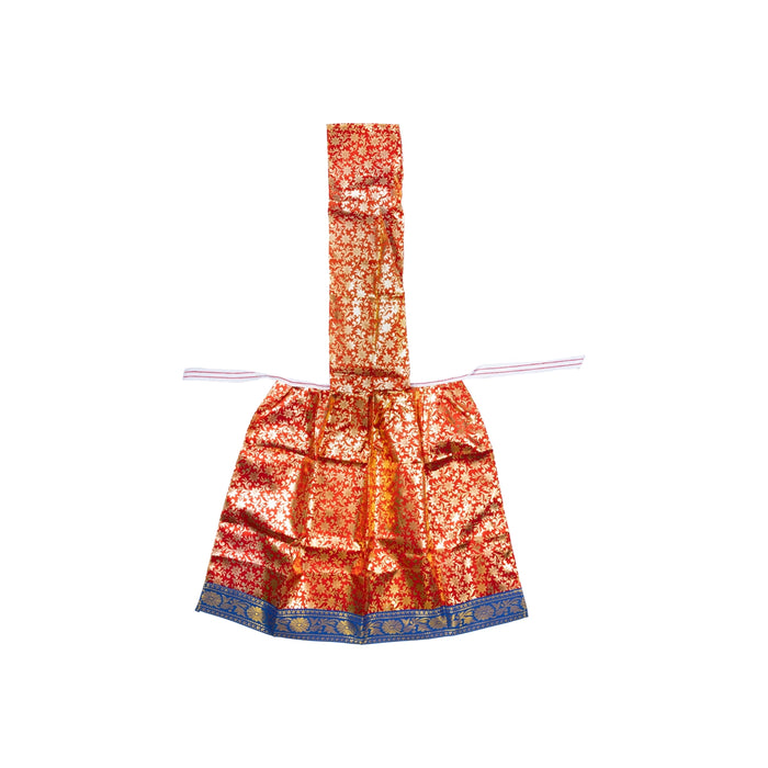 Amman pavadai Thavani - 21 Inches | Devi Dress/ Satin Zari Border Lehanga Patka/ Deity Vastra
