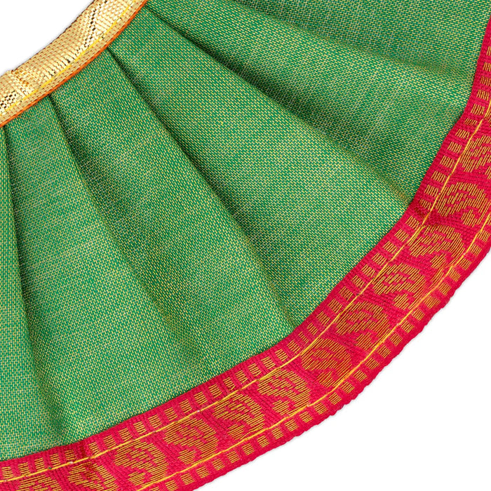 Amman pavadai - 3 inches | Deity Vastram / Devi Dress / Tissue silk / Golden Zari Border / Mata Rani Poshak - Devi Dress