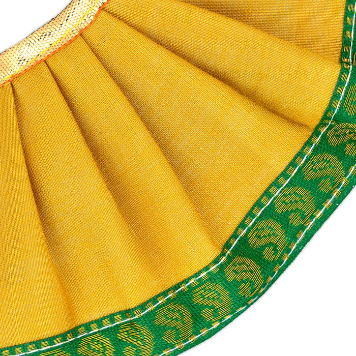 Amman pavadai - 3 inches | Deity Vastram / Devi Dress / Tissue silk / Golden Zari Border / Mata Rani Poshak - Devi Dress