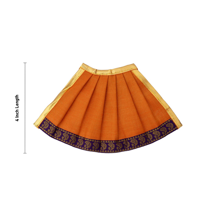Devi Dress - 4 Inches | Tissue Silk Devi Dress / Mata Rani Poshak/ Amman Pavadai/ Devi Vastra for Deity