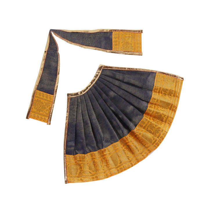 Devi Dress - 8 x 14 Inches | Tissue Silk Mata Rani Poshak/ Amman Pavadai/ Jari Border Devi Vastra for Deity - Devi Dress