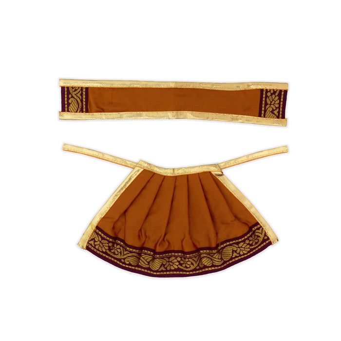 Devi Dress - 4 x 7 Inches | Karishma Apoorva Mata Dress/ Jari Border Amman Pavadai for Deity Decor/ Assorted