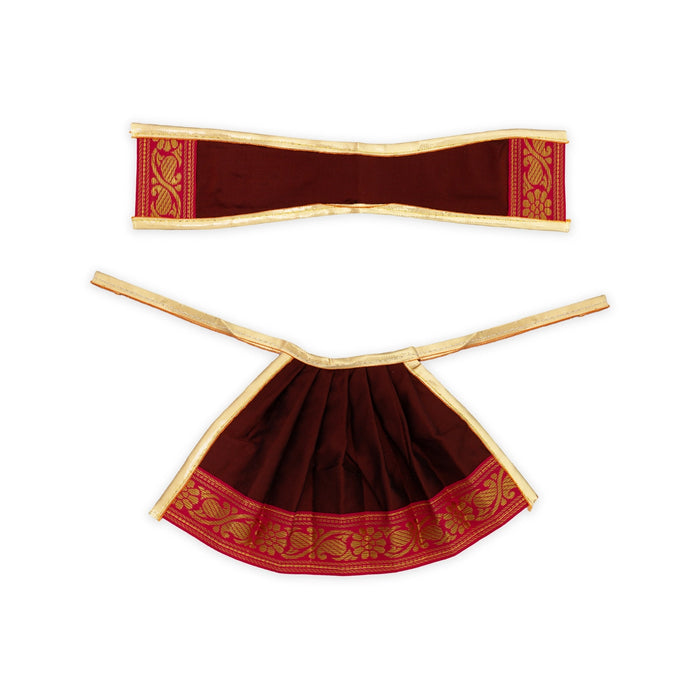 Amman pavadai - 5 inches | Deity Vastram / Devi Dress / Karishma Apoorva / Zari Border / Mata Rani Poshak - Devi Dress