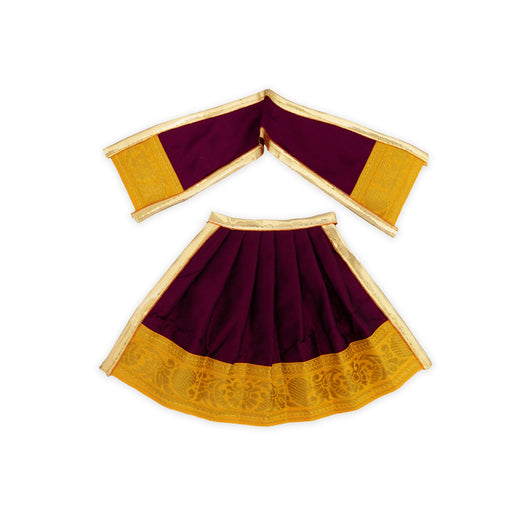 Amman pavadai - 5 inches | Deity Vastram / Devi Dress / Karishma Apoorva / Zari Border / Mata Rani Poshak - Devi Dress