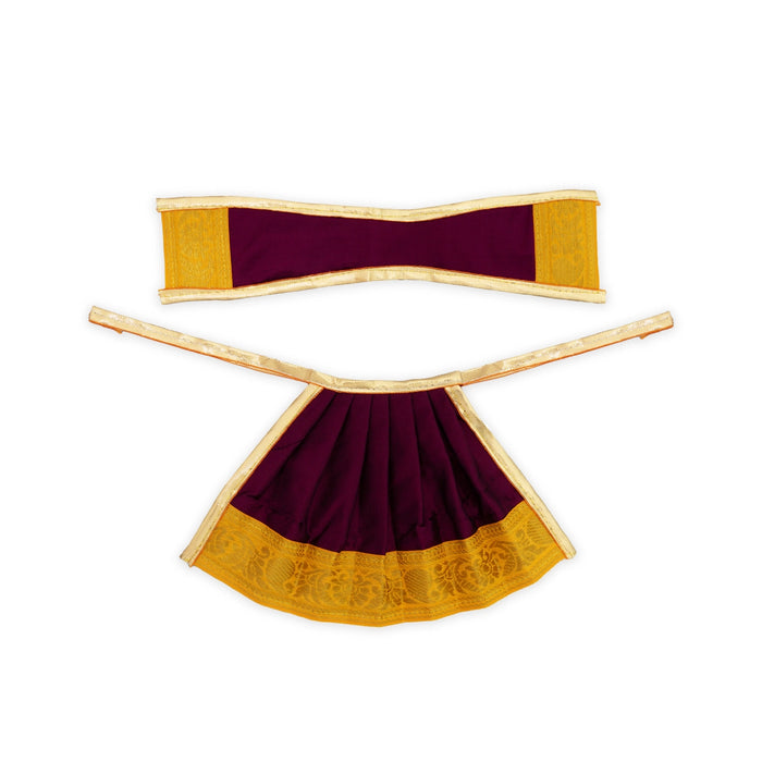 Amman pavadai - 5 inches | Deity Vastram / Devi Dress / Karishma Apoorva / Zari Border / Mata Rani Poshak - Devi Dress