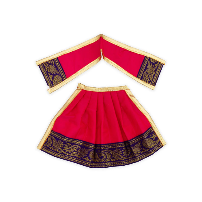 Amman pavadai - 5 inches | Deity Vastram / Devi Dress / Karishma Apoorva / Zari Border / Mata Rani Poshak - Devi Dress