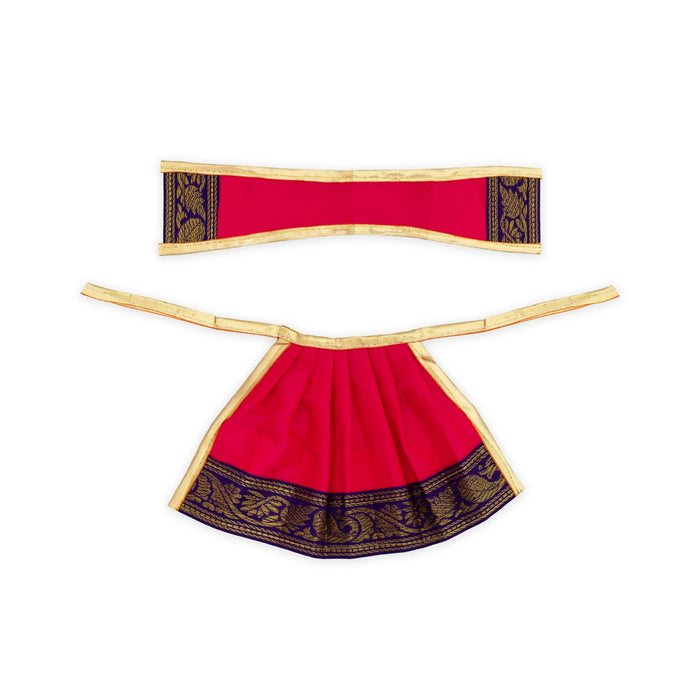 Amman pavadai - 5 inches | Deity Vastram / Devi Dress / Karishma Apoorva / Zari Border / Mata Rani Poshak - Devi Dress