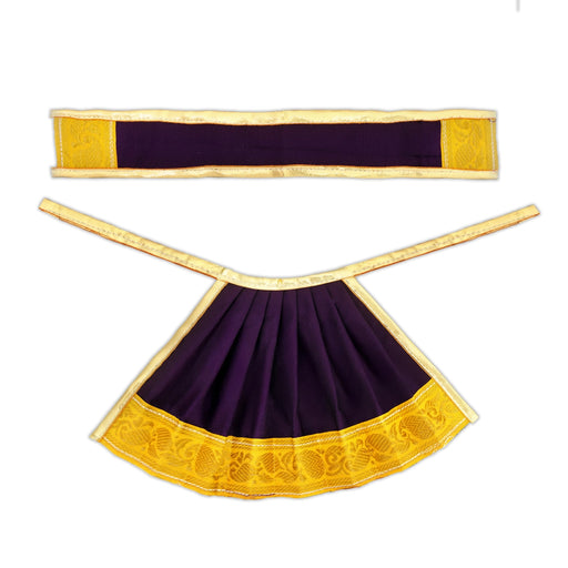 Amman pavadai - 6 inches | Deity Vastram / Devi Dress / Karishma Apoorva / Zari Border / Mata Rani Poshak - Devi Dress