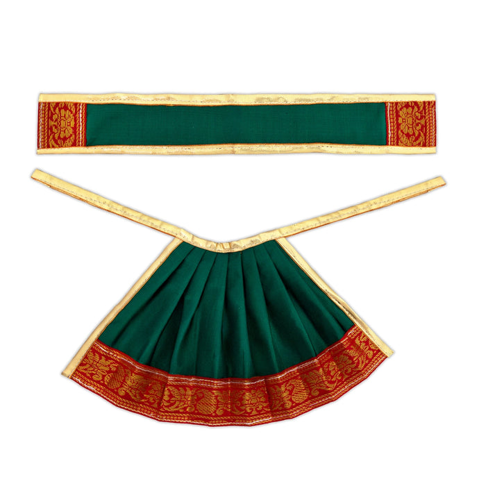 Amman pavadai - 6 inches | Deity Vastram / Devi Dress / Karishma Apoorva / Zari Border / Mata Rani Poshak - Devi Dress