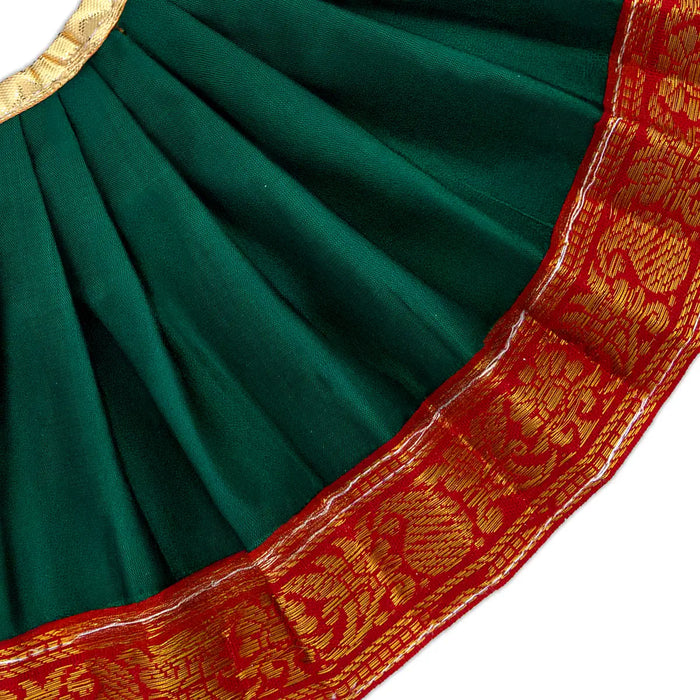 Amman pavadai - 6 inches | Deity Vastram / Devi Dress / Karishma Apoorva / Zari Border / Mata Rani Poshak - Devi Dress