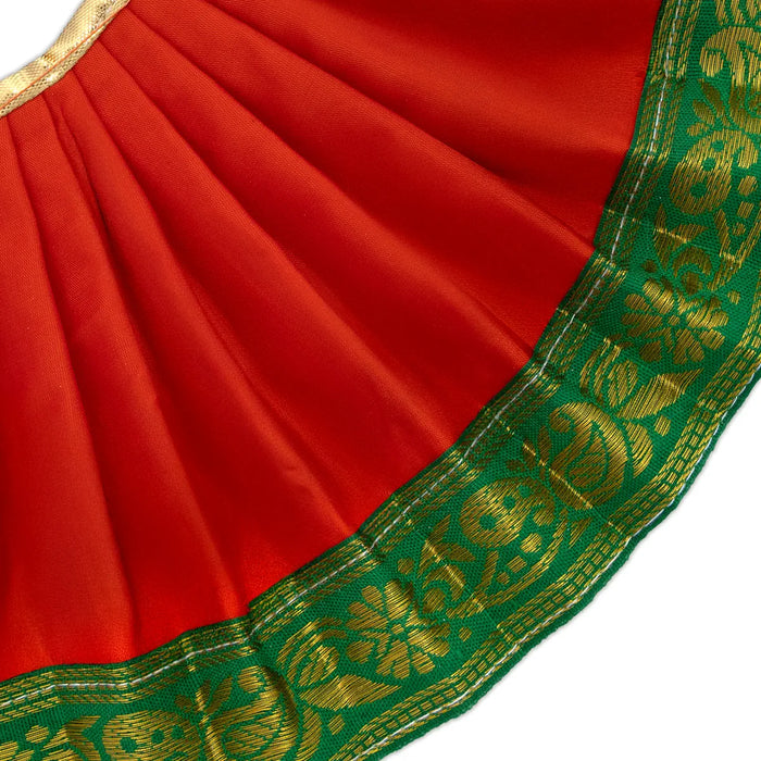 Amman pavadai - 6 inches | Deity Vastram / Devi Dress / Karishma Apoorva / Zari Border / Mata Rani Poshak - Devi Dress