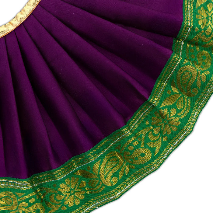 Amman pavadai - 6 inches | Deity Vastram / Devi Dress / Karishma Apoorva / Zari Border / Mata Rani Poshak - Devi Dress