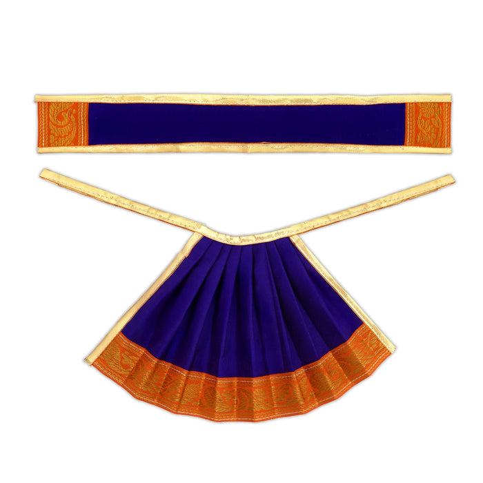 Amman pavadai - 6 inches | Deity Vastram / Devi Dress / Karishma Apoorva / Zari Border / Mata Rani Poshak - Devi Dress