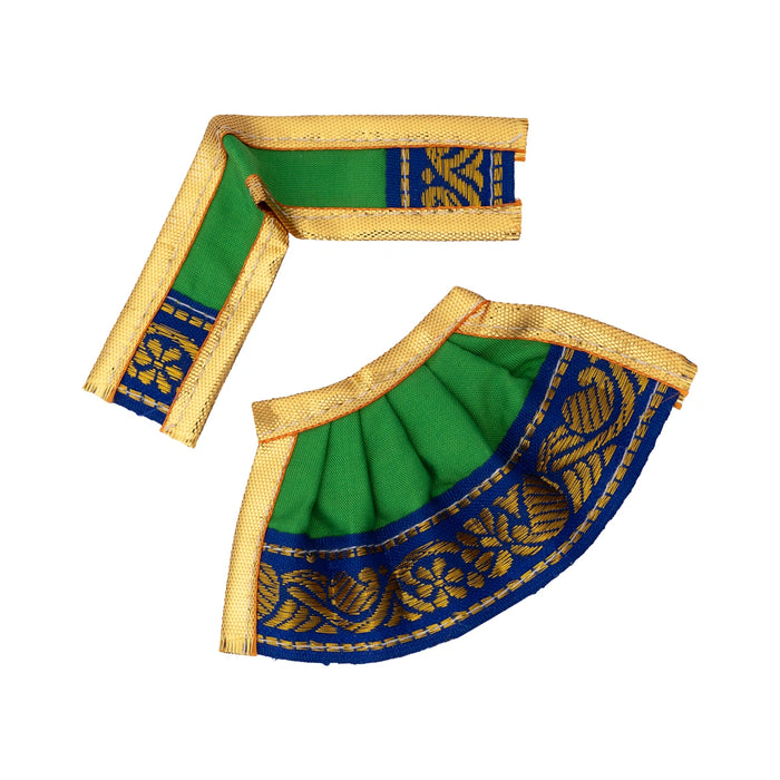 Devi Dress - 2 Inches | Karishma Apoorva Mata Dress / Jari Border Amman Pavadai for Deity Decor