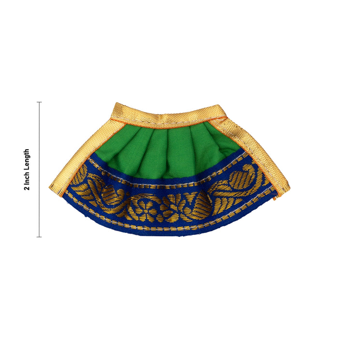 Devi Dress - 2 Inches | Karishma Apoorva Mata Dress / Jari Border Amman Pavadai for Deity Decor