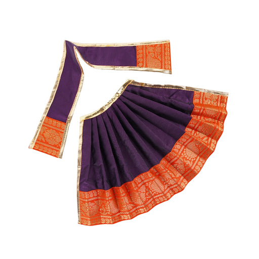 Devi Dress - 8 Inches | Karishma Apoorva Mata Rani Poshak/ Amman Pavadai/ Jari Border Devi Vastra for Deity - Devi Dress