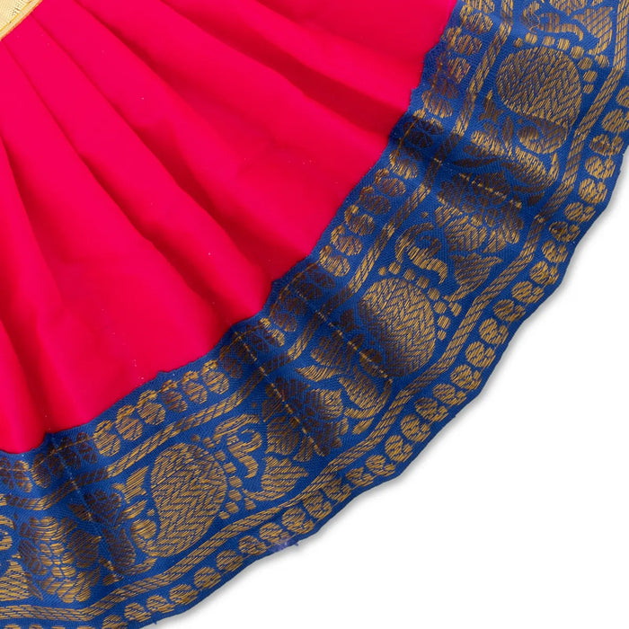 Devi Dress - 7 Inches | Karishma Apoorva Mata Dress/ Jari Border Amman Pavadai for Deity Decor - Devi Dress